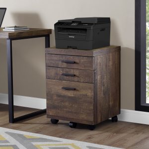 25.25" Particle Board and MDF Filing Cabinet with 3 Drawers