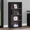 11.75" x 23.75" x 47.5" Black Grey Particle Board Adjustable Shelves  Bookshelf - Image 5