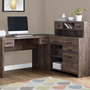 44.75" Reclaimed Wood Particle Board  Laminate and MDF Computer Desk