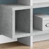 12" x 47.25" x 54.75" Grey White Particle Board Hollow Core  Bookcase - Image 2