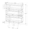 12" x 47.25" x 54.75" Grey White Particle Board Hollow Core  Bookcase - Image 3