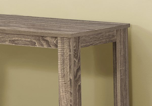 18" x 44" x 28" Dark Taupe Finish Accent Table - Image 2