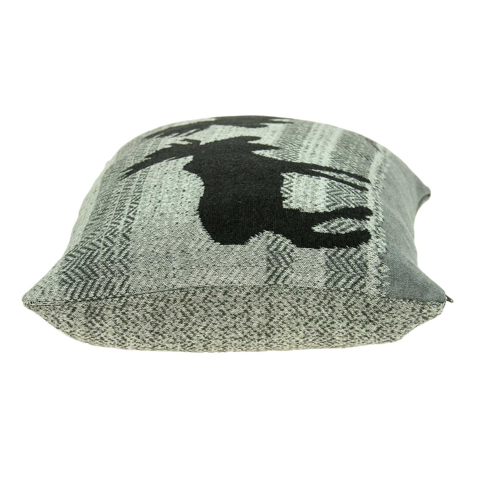 Heather Gray Moose Lodge Printed Pillow Cover - Image 3