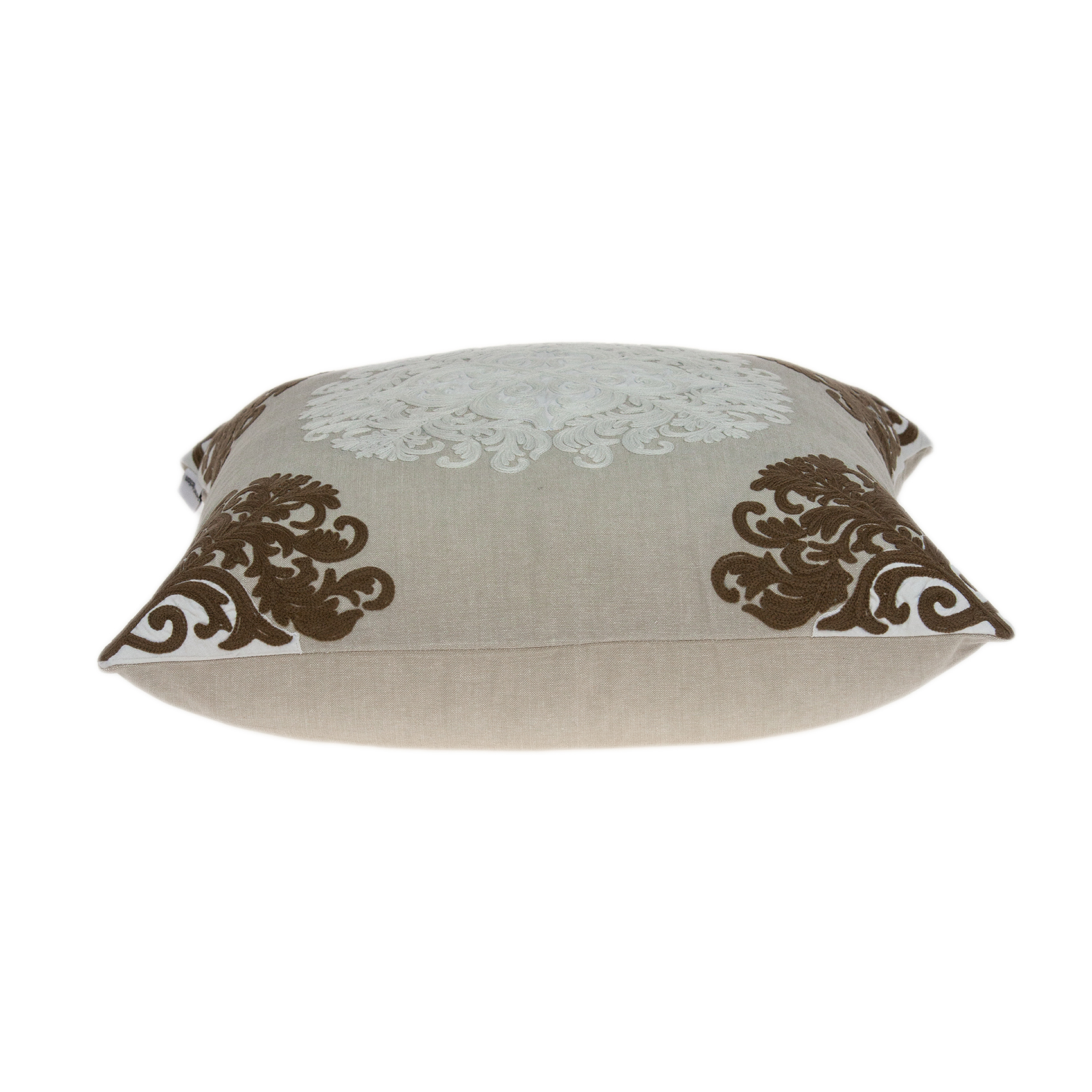 20" x 7" x 20" Traditional Beige Pillow Cover With Down Insert - Image 4