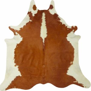 6 Ft Hereford Brindled Cowhide Rug