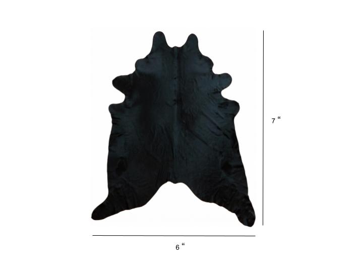 6 Ft Natural Black Brindled Cowhide Rug - Image 5