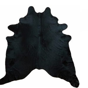 6.5 Ft Black Dyed Brindled Cowhide Rug