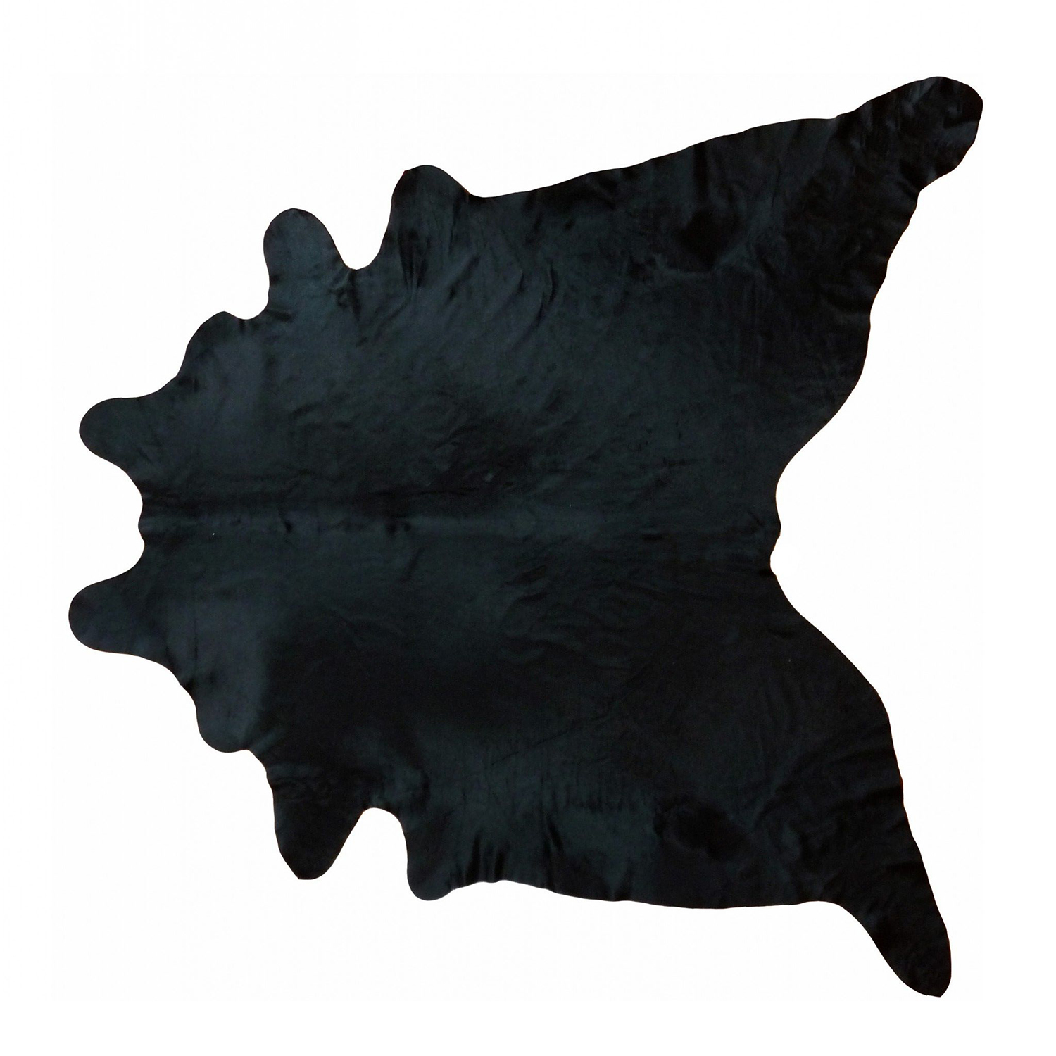 6.5 Ft Black Dyed Brindled Cowhide Rug - Image 2