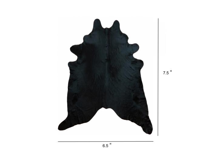 6.5 Ft Black Dyed Brindled Cowhide Rug - Image 5