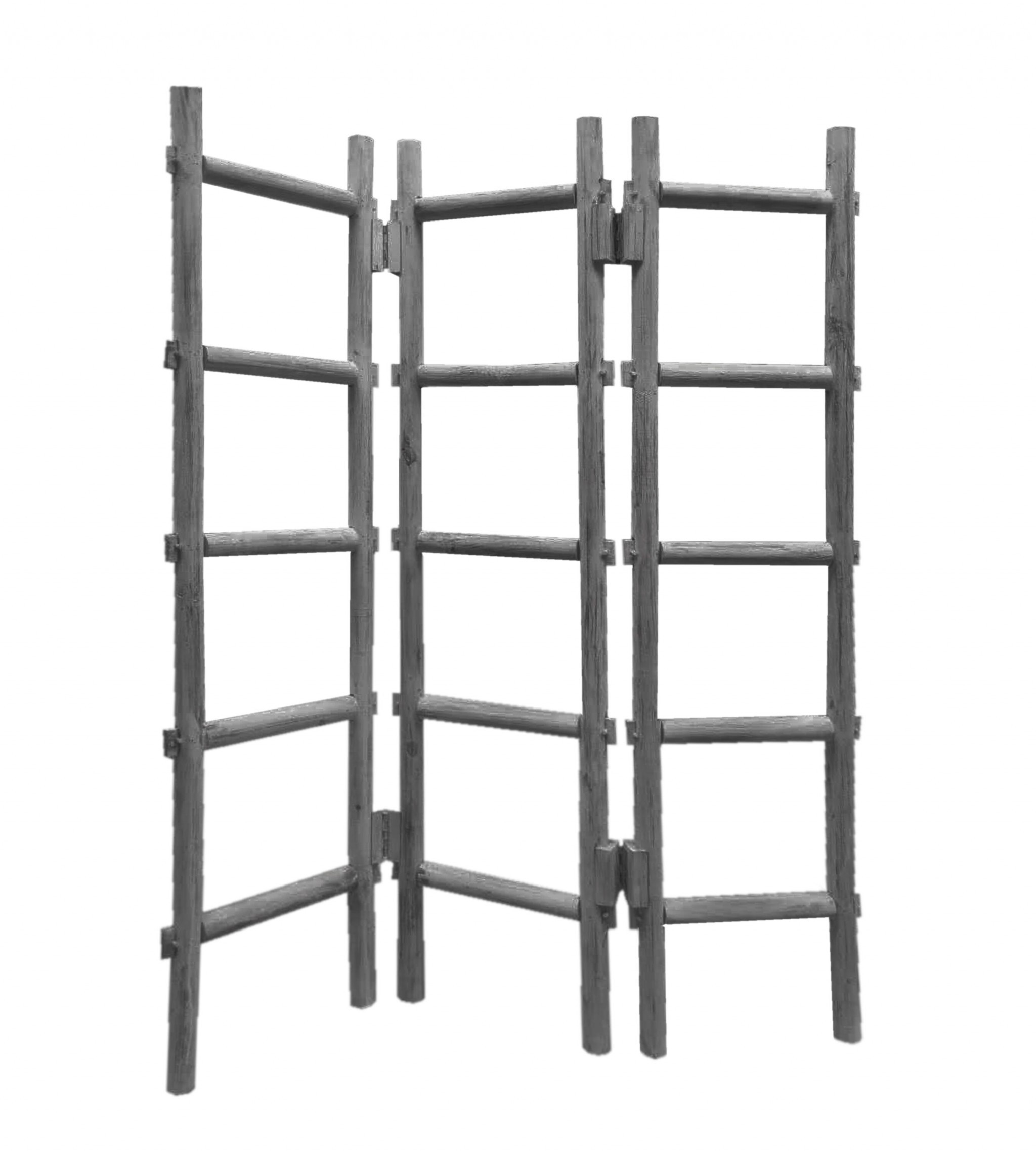 54 x 1.5 x 59 Gray Wood Blanket Rack Screen