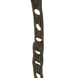 10" x 7" x 70" Weathered Brown, Organic Wood - Sculpture