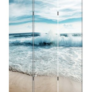48 x 1 x 72 Multicolor Canvas Surf's Up - 3 Panel Screen