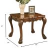 28" X 28" X 24" Cherry Oak Wood Poly Resin End Table - Image 4