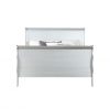 80" X 90" X 47" Platinum Wood Eastern King Bed