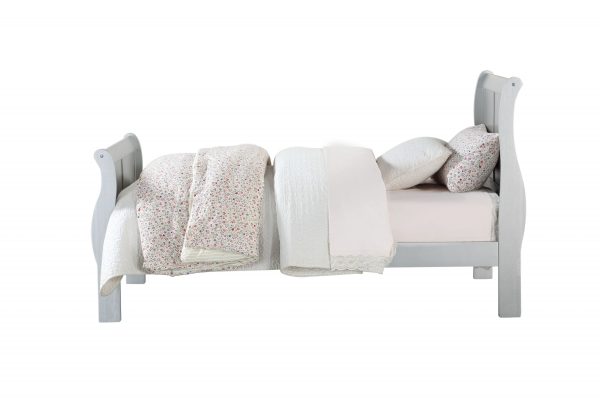 41" X 85" X 47" Platinum Wood Twin Bed - Image 3
