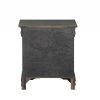 Dark Gray Wooden 2 Drawer Nightstand - Image 2