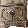 18" X 30" X 29" Antique Champagne Wood Poly Resin Nightstand wMarble Top - Image 2