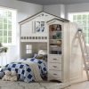 14" X 24" X 78" Weathered White Washed Gray Wood Bookcase - Image 2