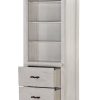 14" X 24" X 78" Weathered White Washed Gray Wood Bookcase - Image 3