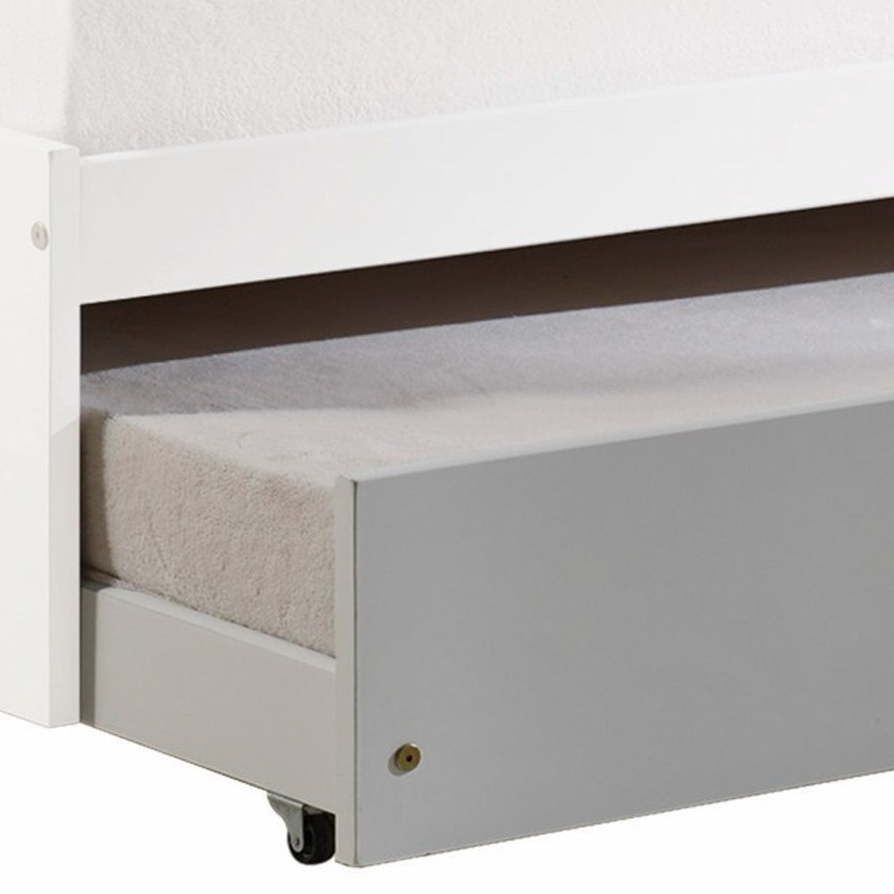 White Wood Casters Daybed - Trundle - Image 5