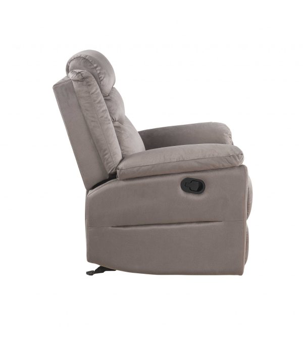 37" X 35" X 42" Velvet  Upholstery Metal Reclining Mechanism Glider Recliner - Image 2