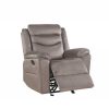 37" X 35" X 42" Velvet  Upholstery Metal Reclining Mechanism Glider Recliner - Image 3