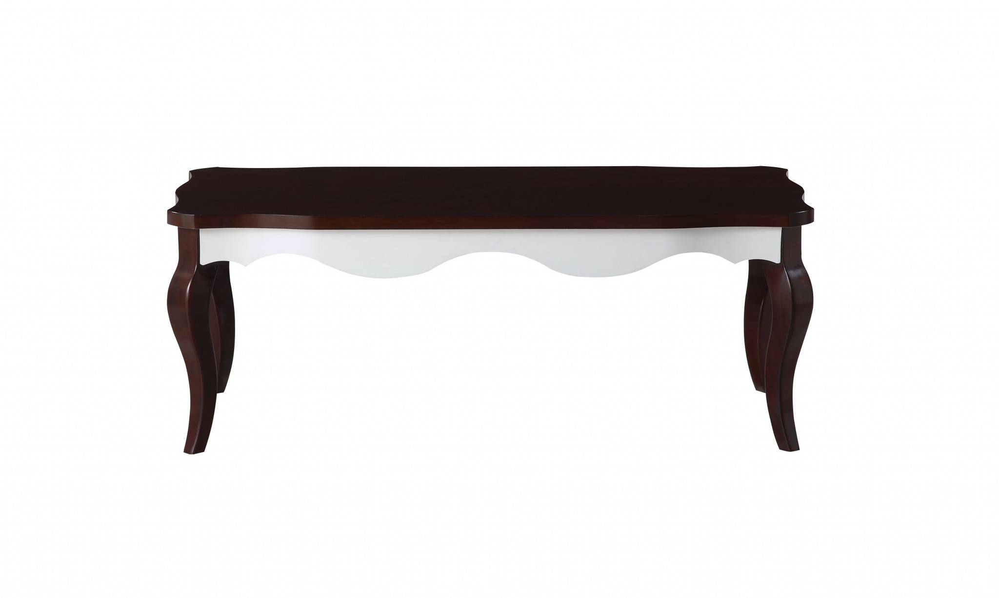 24" X 48" X 18" Walnut White Wood Coffee Table - Image 3