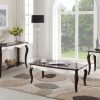 24" X 22" X 24" Walnut White Wood End Table - Image 2