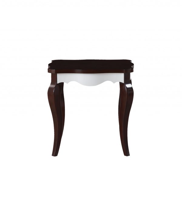 24" X 22" X 24" Walnut White Wood End Table - Image 3