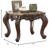 26" X 26" X 24" Marble Dark Walnut Wood End Table - Image 4