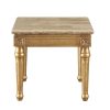 26" X 26" X 24" Marble Antique Gold Wood End Table - Image 3