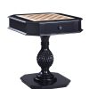 28" X 28" X 30" Black Wood Poly-Resin Game Table