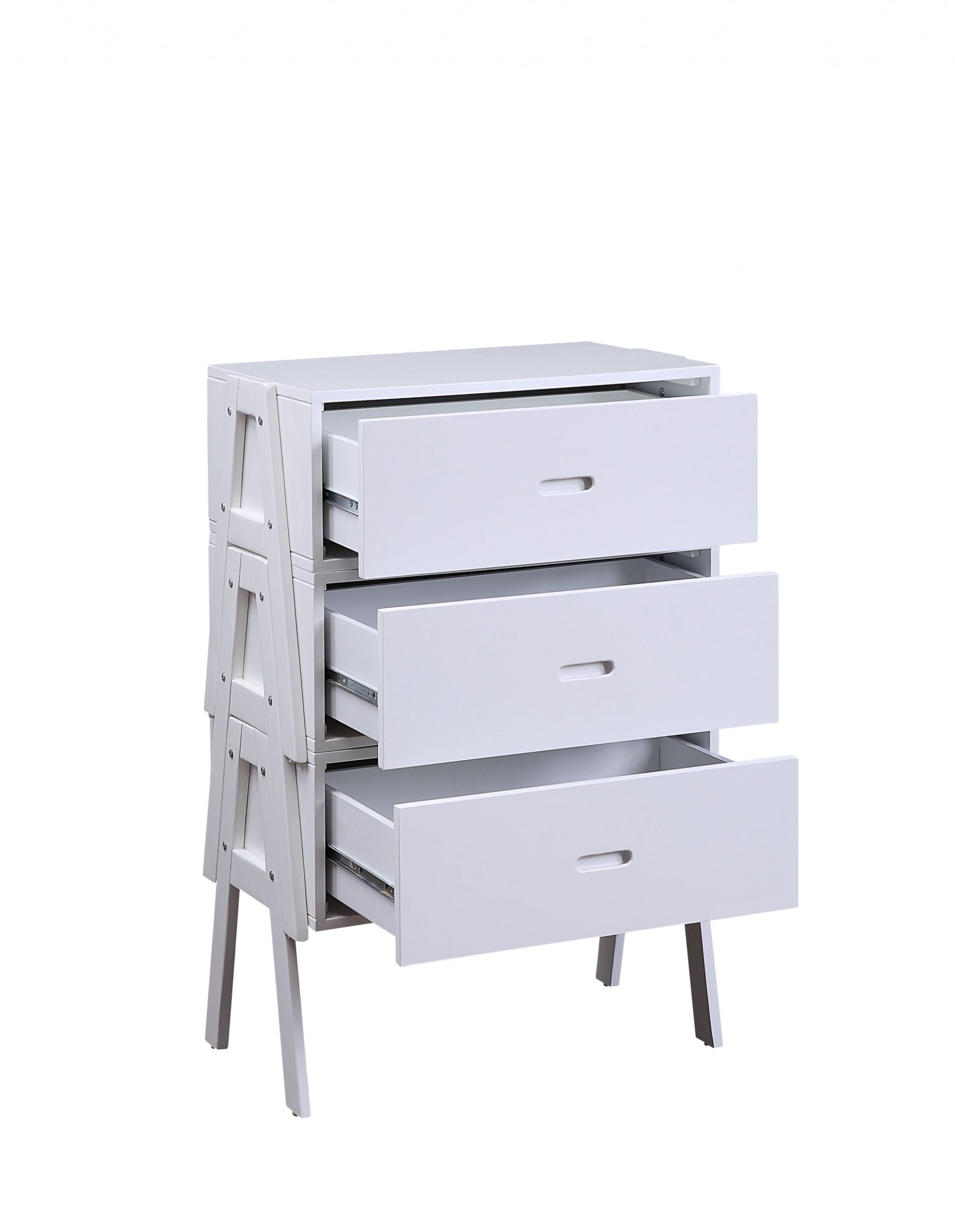 Sleek White Rectangular Convertible Coffee Table - Image 2