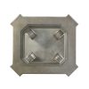 24" X 26" X 25" Antique Champagne Clear Glass Wood Poly-Resin End Table - Image 2