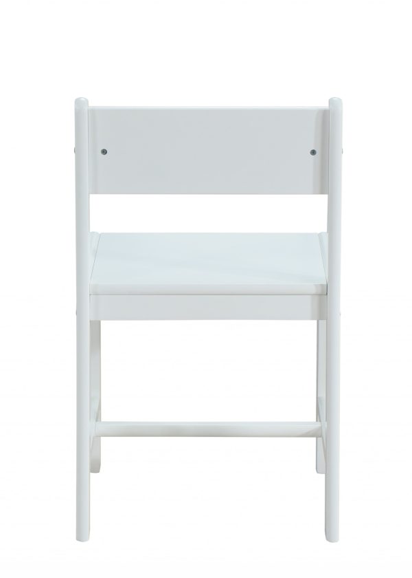 Classic White Wooden Stationary Chair - Image 3