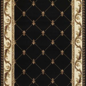 7' x 10'  Polypropylene Black Area Rug
