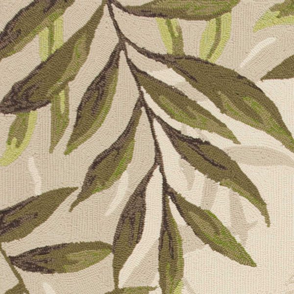 8'x10' Sand Beige Hand Hooked UV Treated Bordered Coastal Sea Grass Indoor Outdoor Area Rug - Image 2