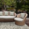 8'x10' Ivory Grey Hand Woven UV Treated Greek Key Medallion Indoor Outdoor Area Rug - Image 3