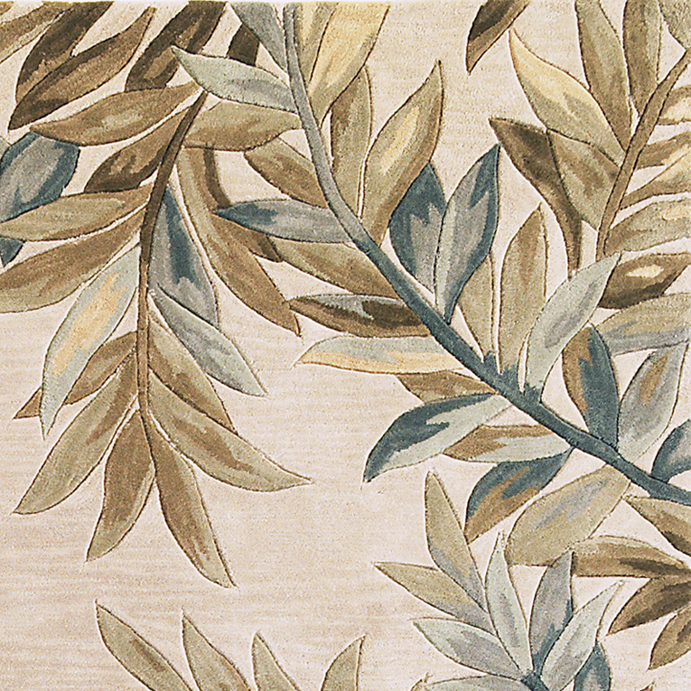 7' Round Wool Ivory Area Rug - Image 2
