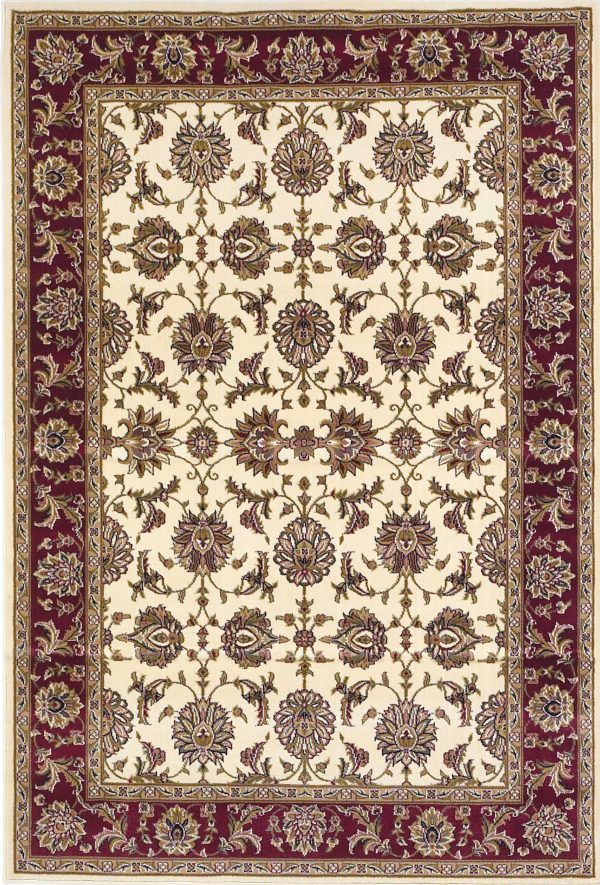 9' x 13'  Polypropylene Ivory or Red Area Rug