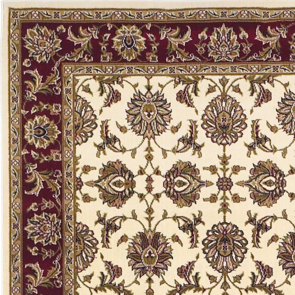 9' x 13'  Polypropylene Ivory or Red Area Rug - Image 3