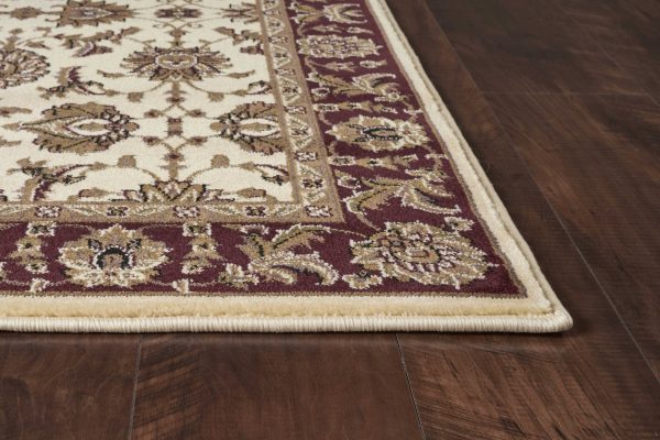 9' x 13'  Polypropylene Ivory or Red Area Rug - Image 4