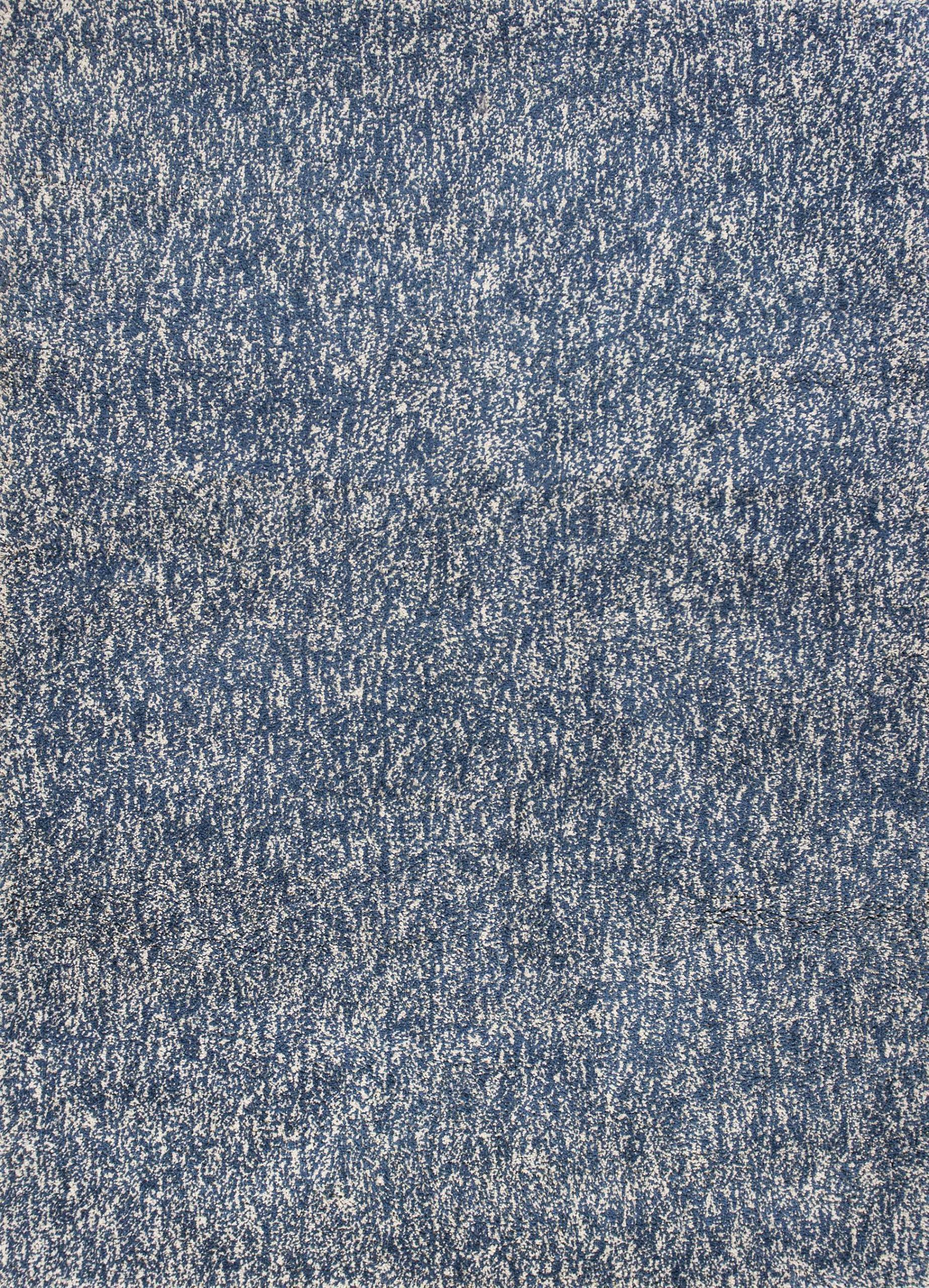 9' x 13' Polyester Indigo or Ivory Heather Area Rug