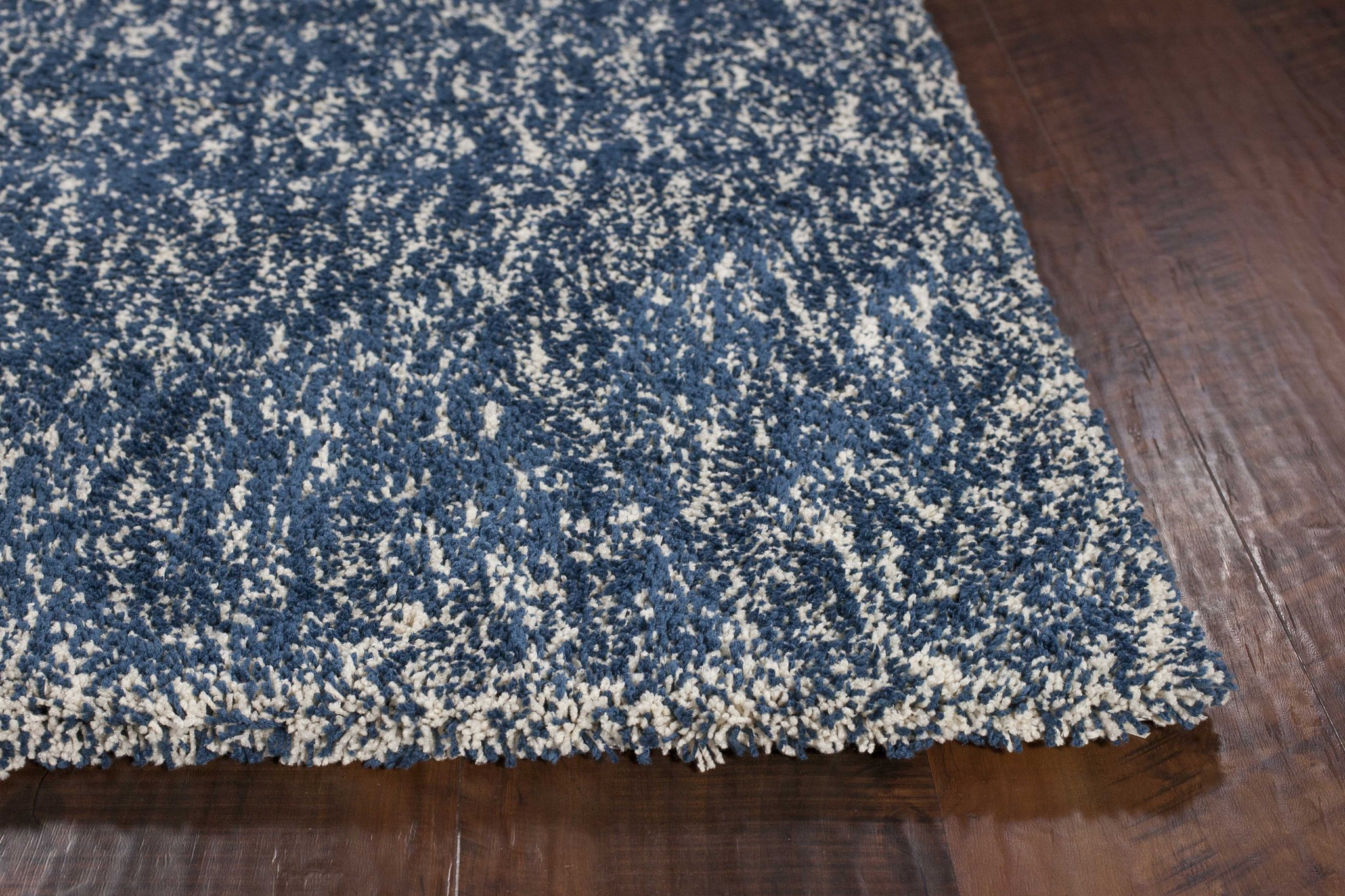9' x 13' Polyester Indigo or Ivory Heather Area Rug - Image 5