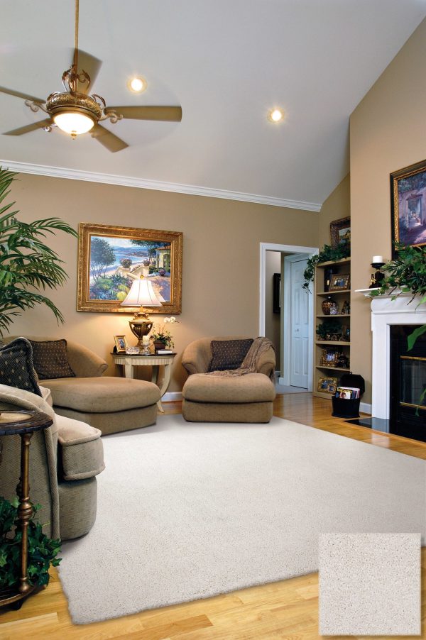 9' x 13' Ivory Indoor Shag Rug - Image 4