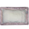 Set of Two Blush Genuine Sheepskin Lumbar Accent Pillows - Image 2