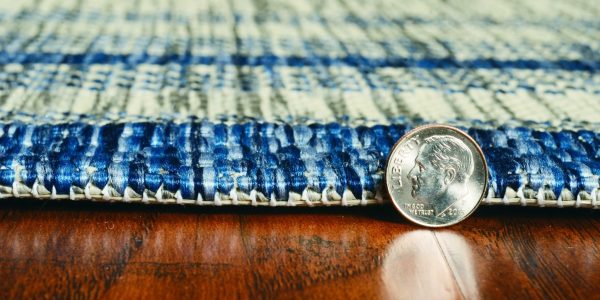 8'x11' Grey Denim Machine Woven UV Treated Bordered Indoor Outdoor Area Rug - Image 4