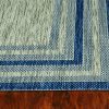 8'x11' Grey Denim Machine Woven UV Treated Bordered Indoor Outdoor Area Rug - Image 5