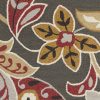 5'x8' Taupe Hand Hooked UV Treated Floral Indoor Outdoor Area Rug - Image 3