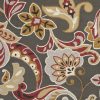 5'x8' Taupe Hand Hooked UV Treated Floral Indoor Outdoor Area Rug - Image 4